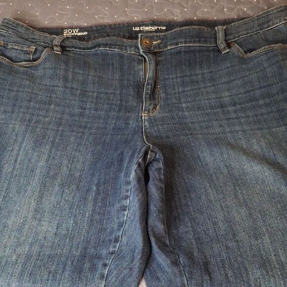 Liz Claiborne Boyfriend Skinny Blue Denim Jeans size 20W - Picture 2 of 7